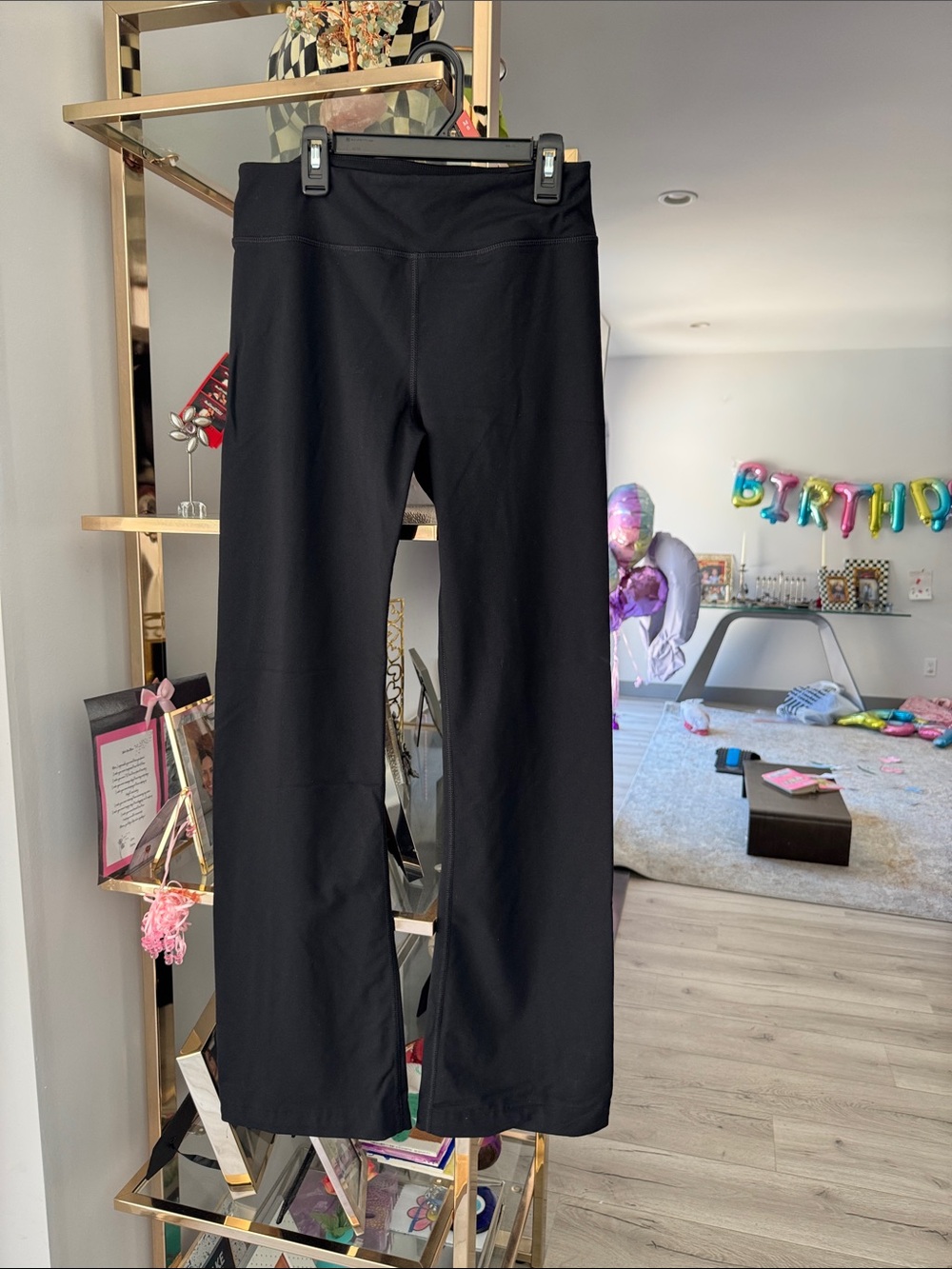Lorna Jane women Black Stretch Flare Pants - Comfortable Everyday Bottoms size m